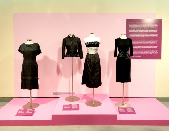Marla Day (American, b. 1956), Adaption of Coco Chanel's Little Black Dress, Model 817, 2025; silk charmeuse and silk chiffon; Courtesy of the artist. Photo: Ki