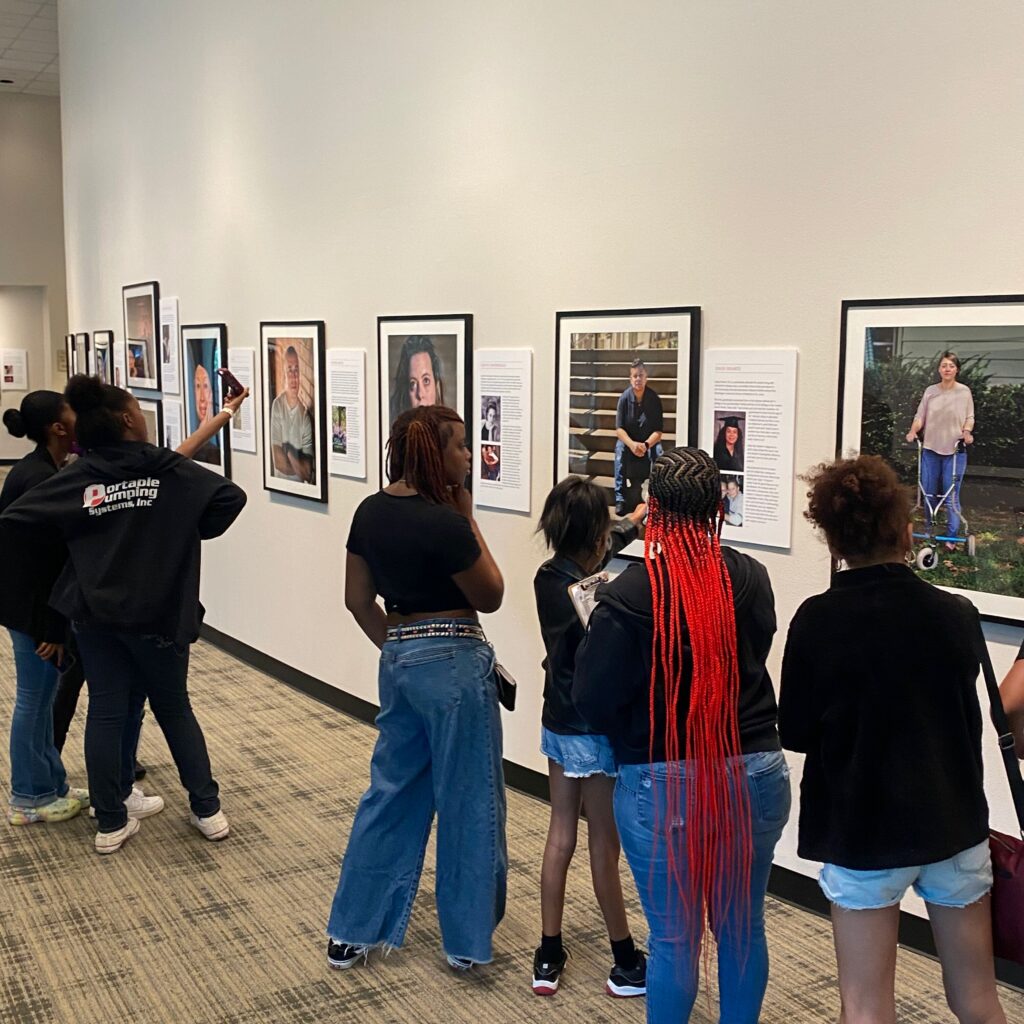 Installation view of Portraits of Dementia, Courtesy of Irving Arts Center.